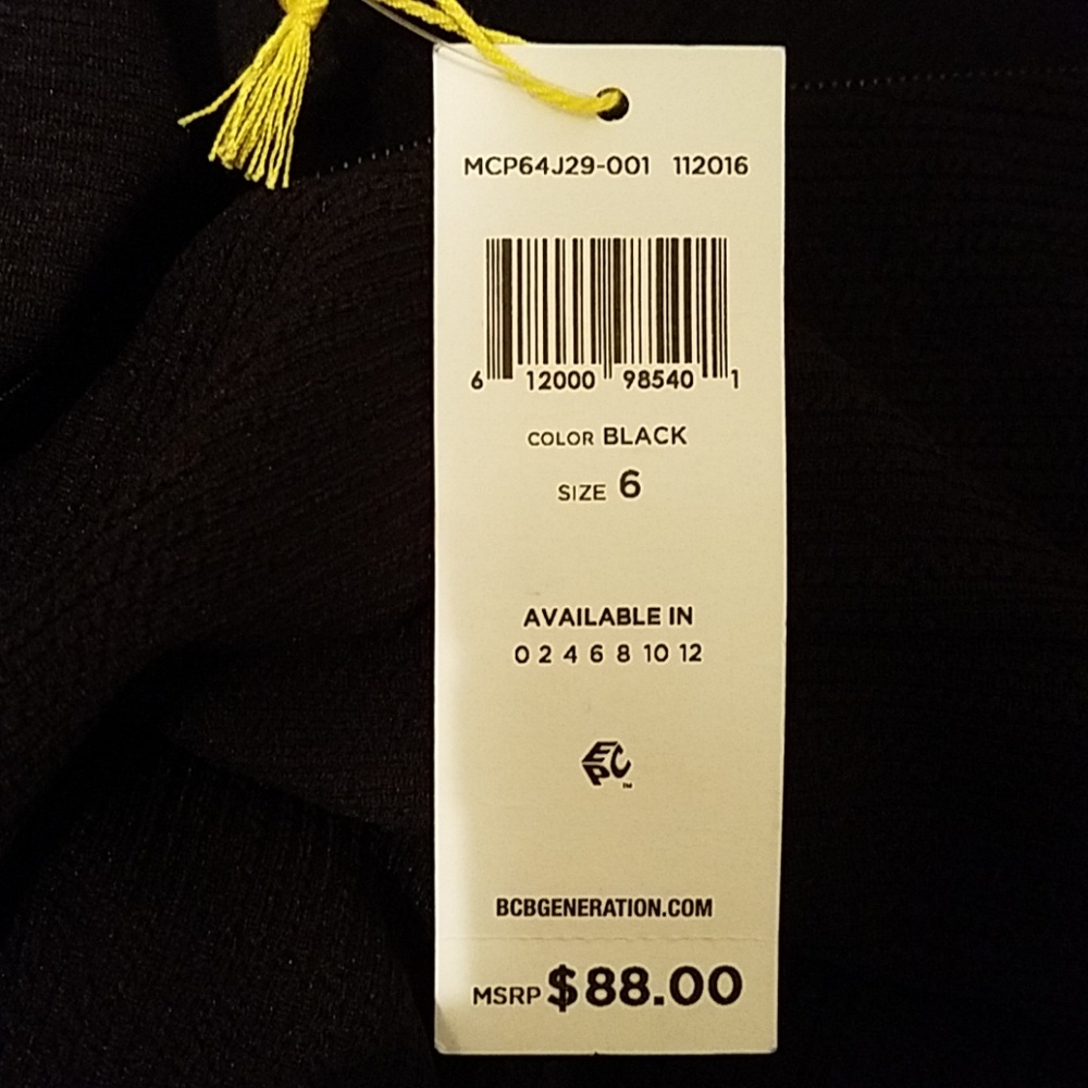NWT BCBG sweetheart sheath black dress - Picture 8 of 8